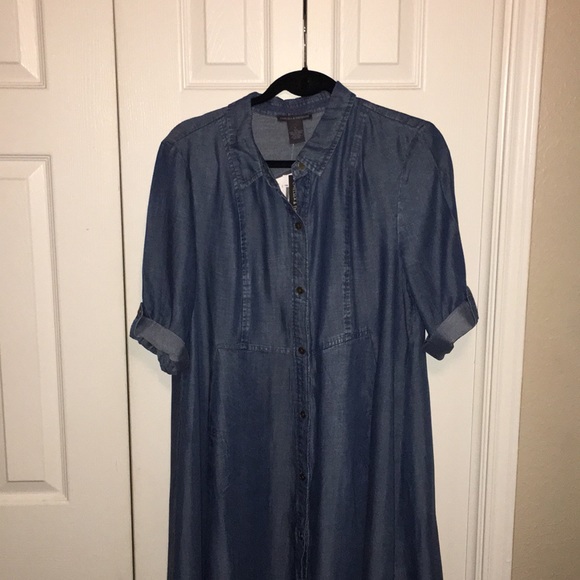 CHELSEA & THEODORE DENIM DRESS - Picture 2 of 8